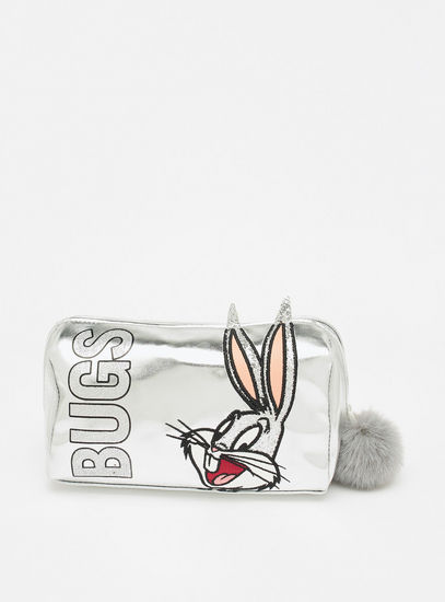Bugs Bunny Embroidered Pouch with Zip Closure