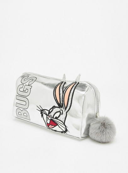 Bugs Bunny Embroidered Pouch with Zip Closure