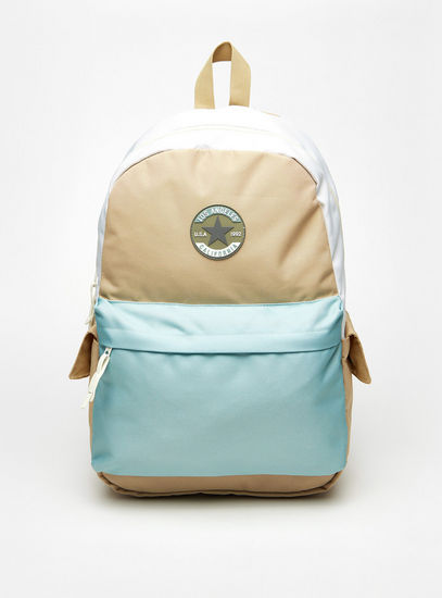Colourblock Backpack with Adjustable Shoulder Straps-Bags-image-0