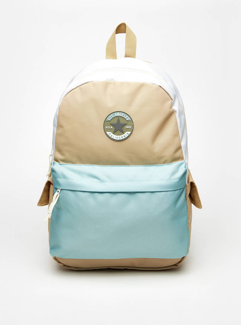 Colourblock Backpack with Adjustable Shoulder Straps-Bags & Backpacks-image-0