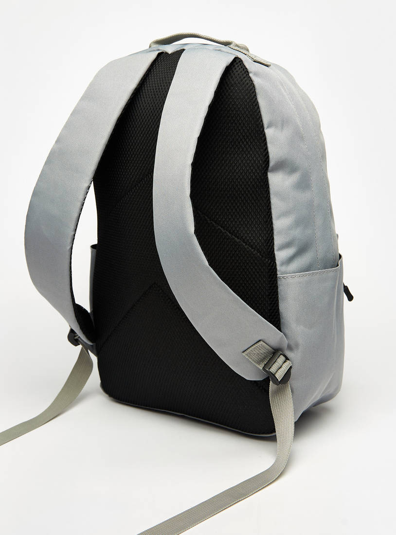 Solid Backpack with Adjustable Shoulder Straps and Zip Closure-Bags & Backpacks-image-1