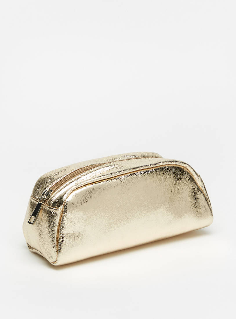 Textured Pouch with Zip Closure-Pouches-image-1