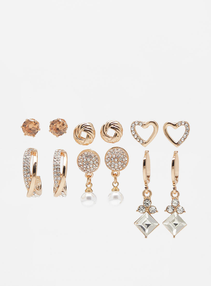 Set of 6 - Assorted Embellished Earrings-Earrings-image-0