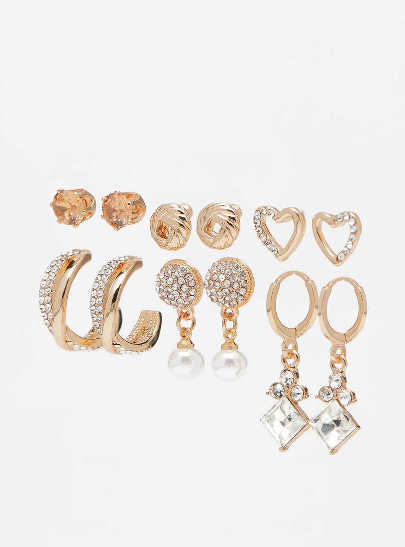 Set of 6 - Assorted Embellished Earrings-Earrings-image-1