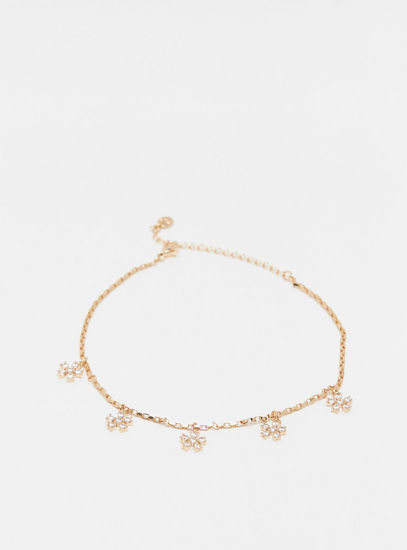 Chain Anklet with Charm Detail and Lobster Clasp Closure