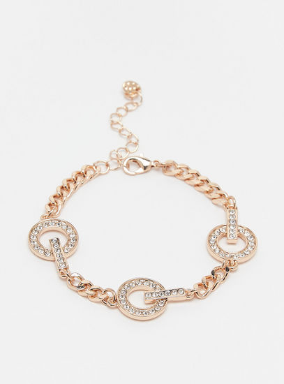 Stone Embellished Bracelet with Lobster Clasp