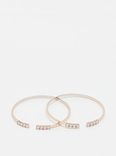 Set of 2 - Embellished Cuff Bracelet