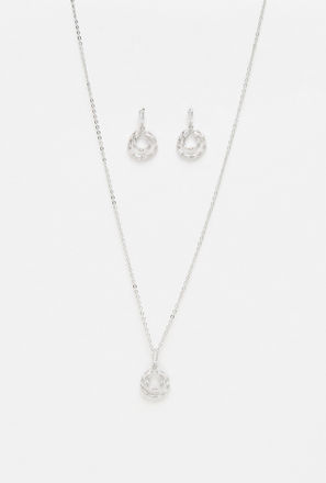 Studded Necklace and Earrings Set-mxwomen-accessories-jewellery-sets-1