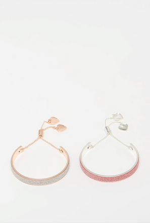 Set of 2 - Embellished Bracelet with Adjustable Slider Clasp-mxkids-accessories-girls-jewellery-banglesandbracelets-1