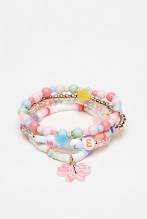 Set of 4 - Assorted Beads Bracelet with Butterfly Charm-mxkids-accessories-girls-jewellery-banglesandbracelets-3