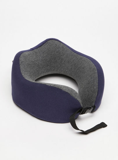Panelled Neck Pillow with Buckle Closure