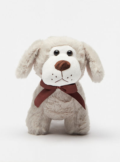 Dog Plush Soft Toy with Bow Detail-Infant Toys-image-0