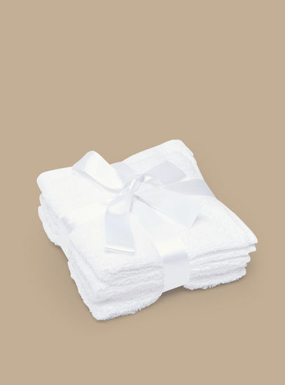 Textured 4-Piece Face Towel Set - 30x30 cms-Face Towels-image-0