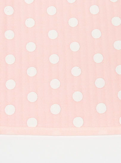 Star and Cloud Applieque Dot Print Baby Blanket - 100x75 cms-Throws & Blankets-image-1