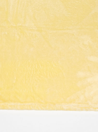 Bear Applique Plush Baby Blanket - 100x75 cms