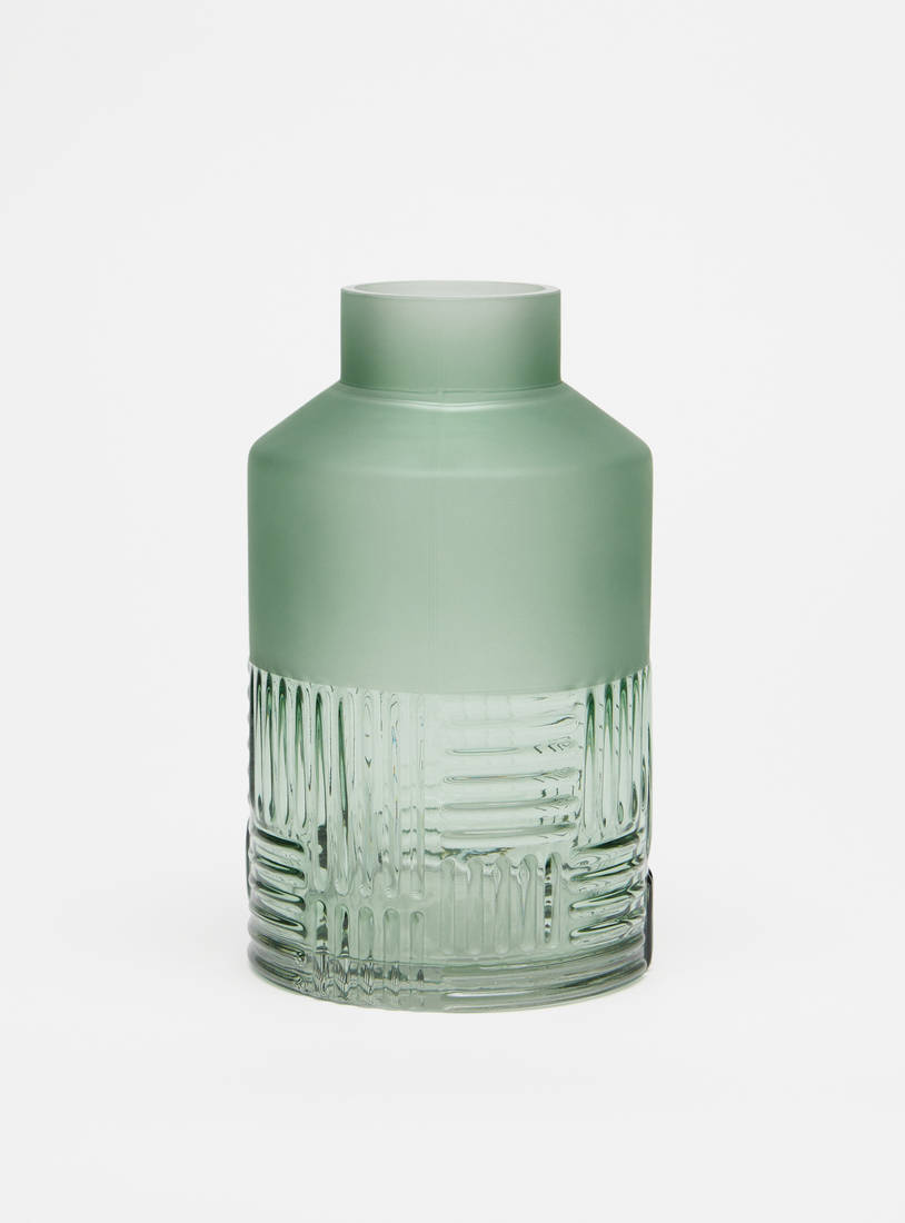 Embossed Glass Vase-Vase & Deco Bowls-image-0