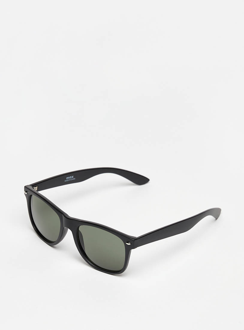 Tinted Full Rim Sunglasses with Nose Pads-Sunglasses-image-1