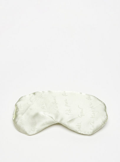 Typographic Detail Eye Mask with Elasticated Band-Other Accessories-image-0