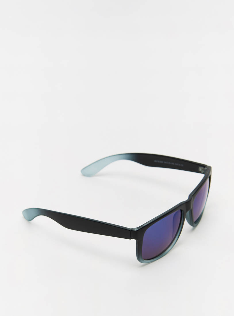 Tinted Lens Full Rim Sunglasses with Nose Pads-Sunglasses-image-1