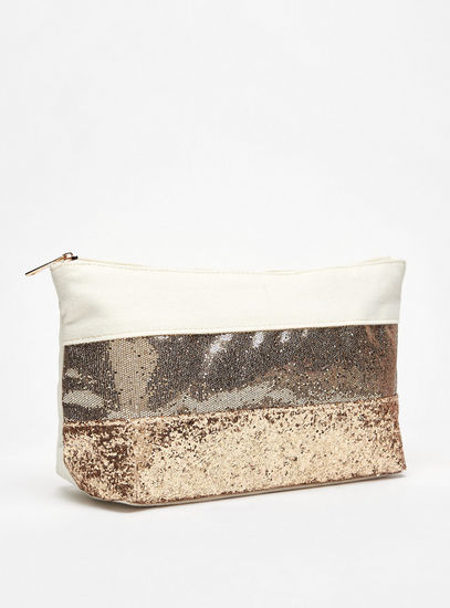 Embellished Pouch with Zip Closure-Pouches-image-1