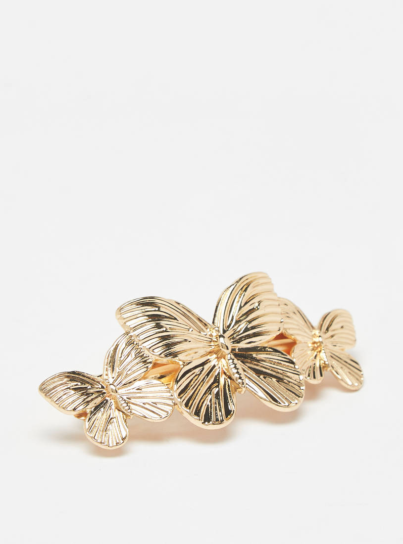 Butterfly Accented Barrette Clip-Sets-image-1