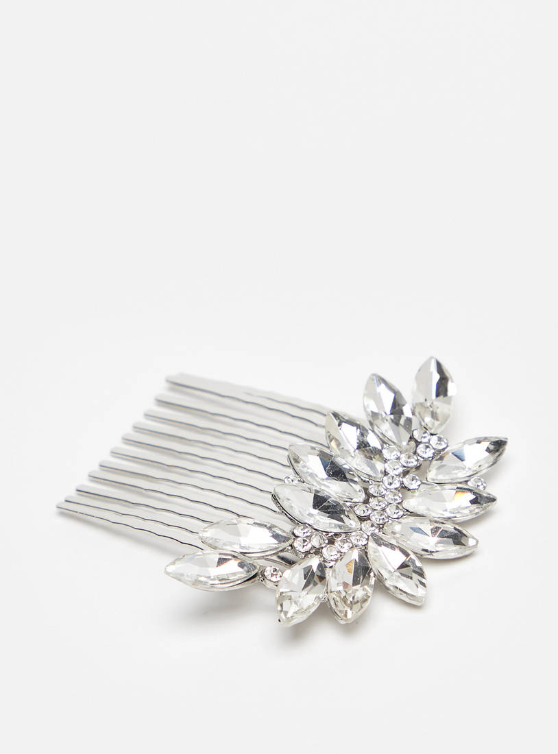 Embellished Metallic Comb Hair Clip-Sets-image-0
