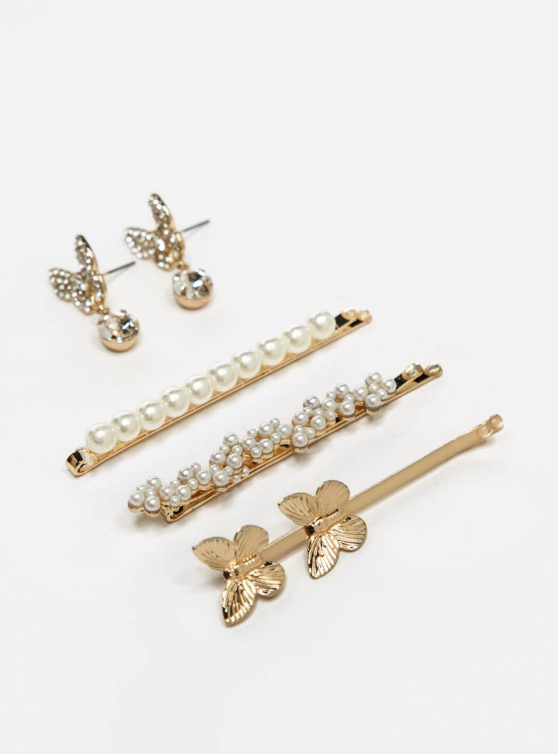 Assorted Hair Accessory Set and Earrings-Sets-image-0
