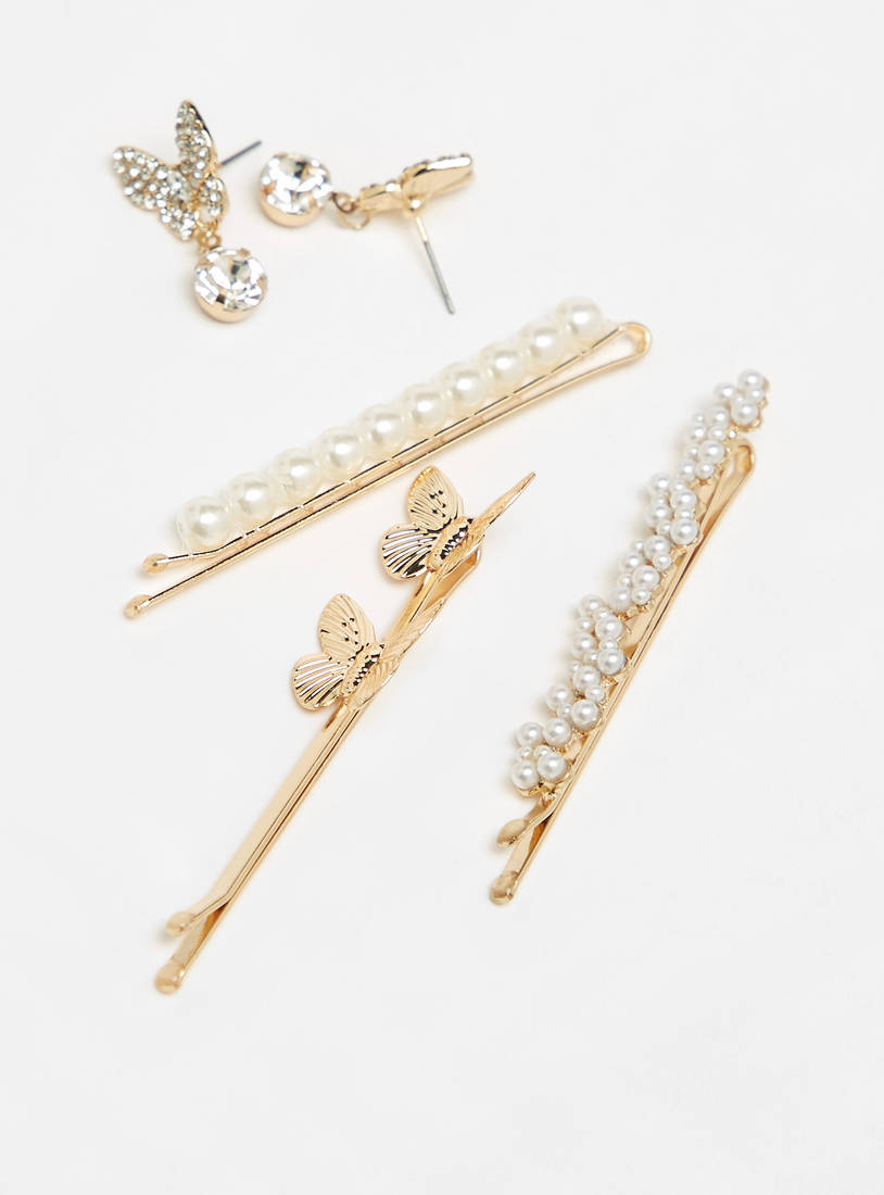 Assorted Hair Accessory Set and Earrings-Sets-image-1