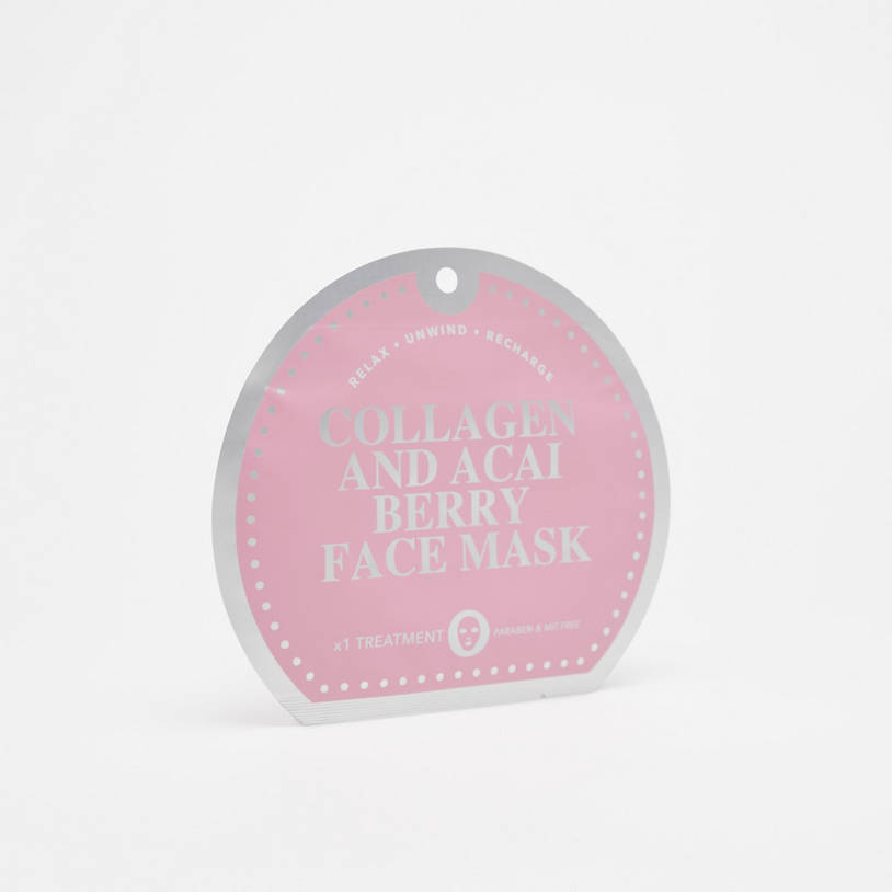Collagen and Acai Berry Face Mask Sheet-Face-image-1