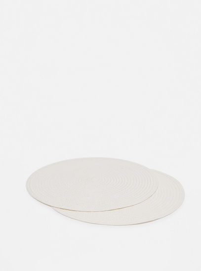 Pack of 2 - Textured Round Placemat-Placemats-image-0
