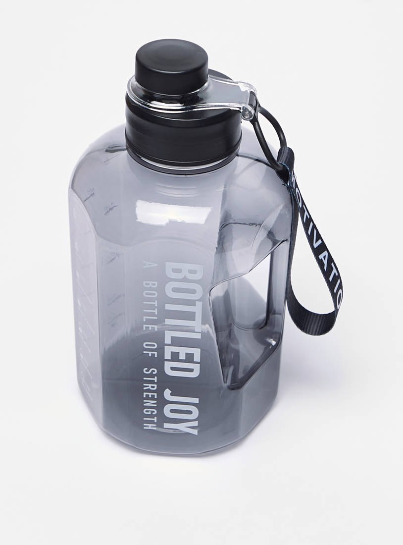 Slogan Print Water Bottle with Spout and Wrist Loop - 2.2 L-Water Bottles-image-1