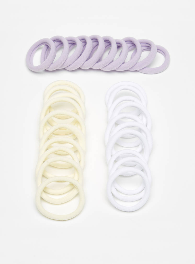 Pack of 30 - Plain Elasticated Hair Tie-Elastic Round Bands-image-1