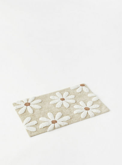 Floral Tufted Bathmat - 50x80 cm-Bathmats-image-0
