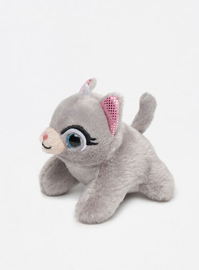 Kitten Glitter Eyes Plush Soft Toy with Heart Cutout Case-Infant Toys-image-1