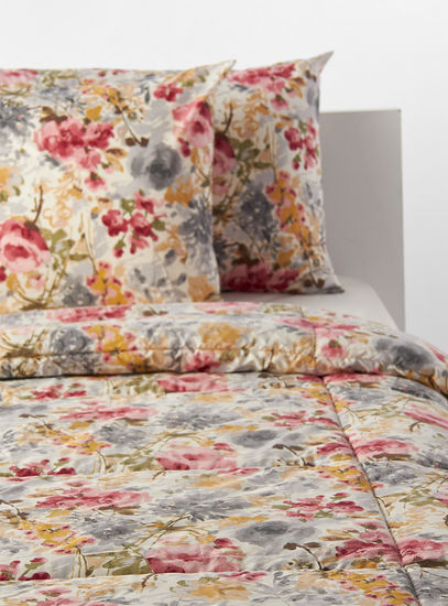 All-Over Floral Print 3-Piece King Comforter Set - 220x230 cm-Comforters & Quilts-image-0