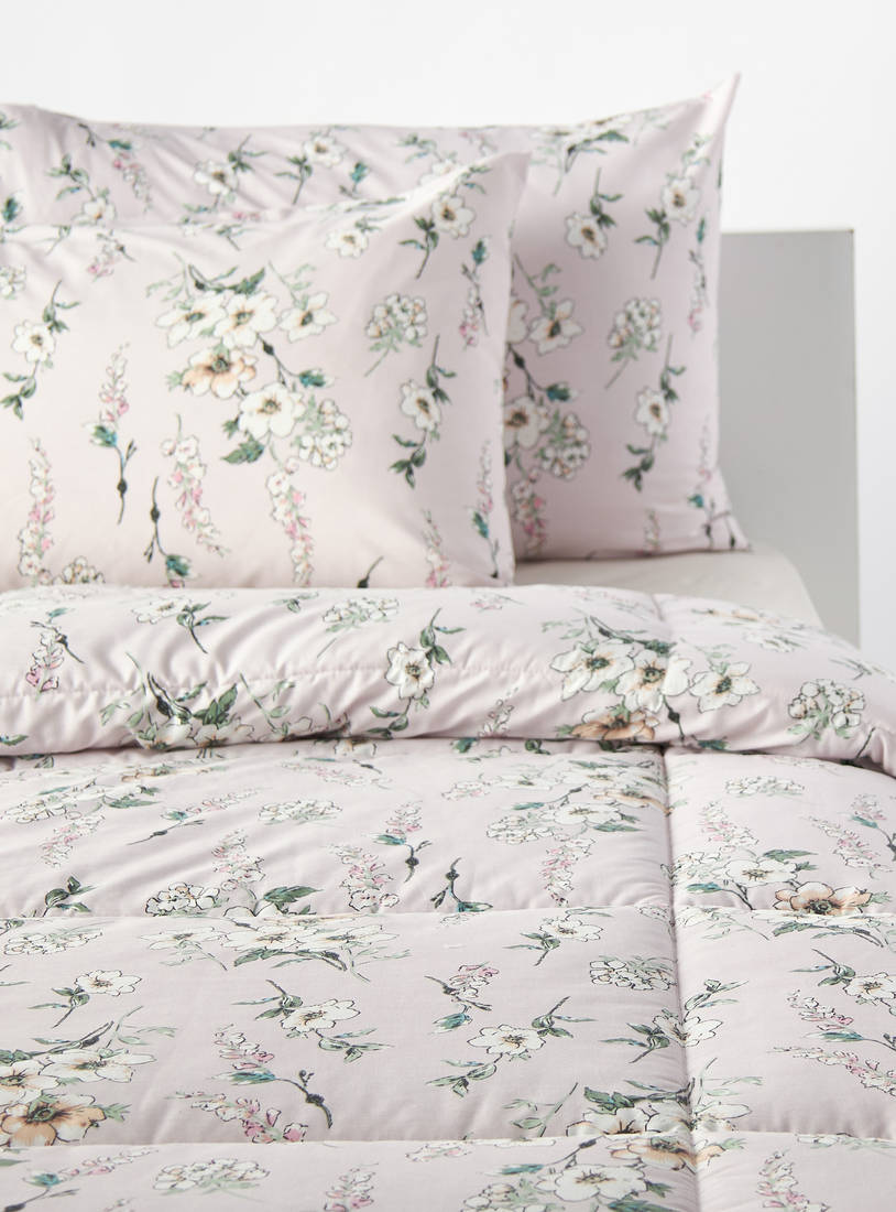 All-Over Floral Print 3-Piece King Comforter Set - 220x230 cm-Comforters & Quilts-image-0