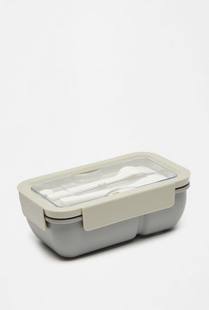 Lunch Box with Spoon and Fork Set
