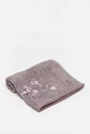 Floral Embroidered Hand Towel - 80x50 cms-mxhome-bathroomessentials-towels-handtowels-2