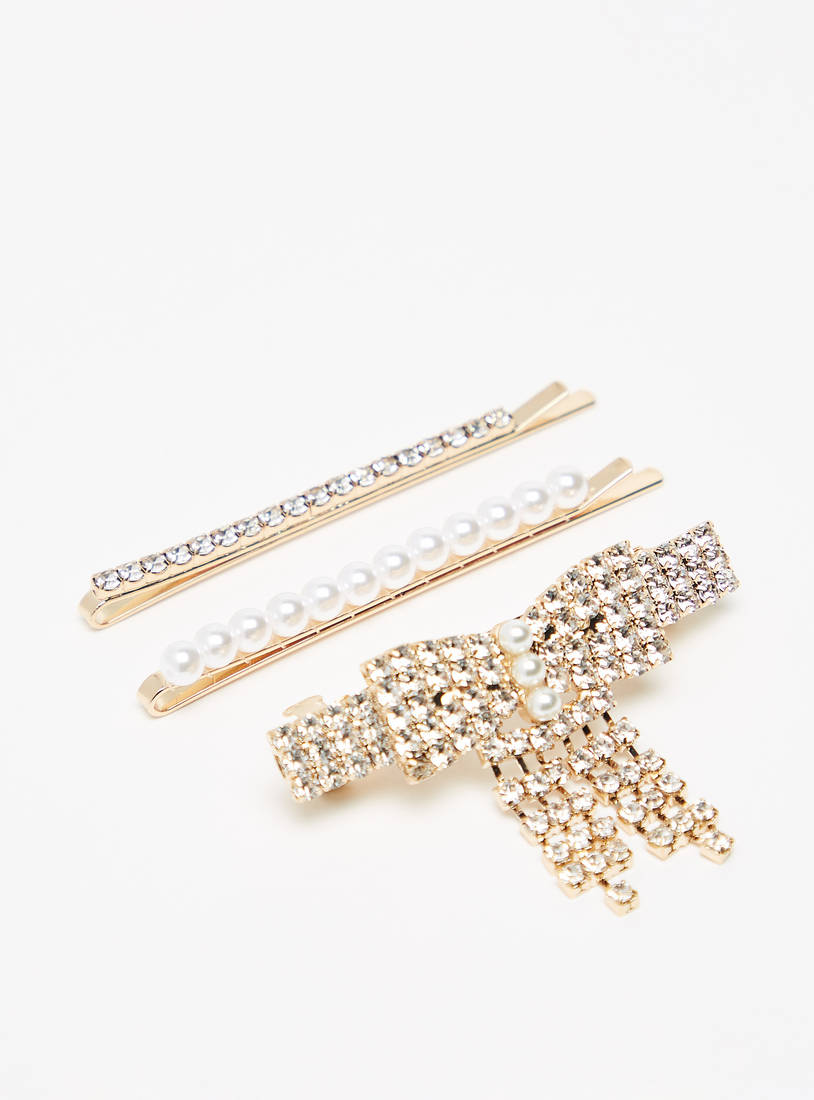 Assorted 3-Piece Embellished Hair Accessory Set-Sets-image-0