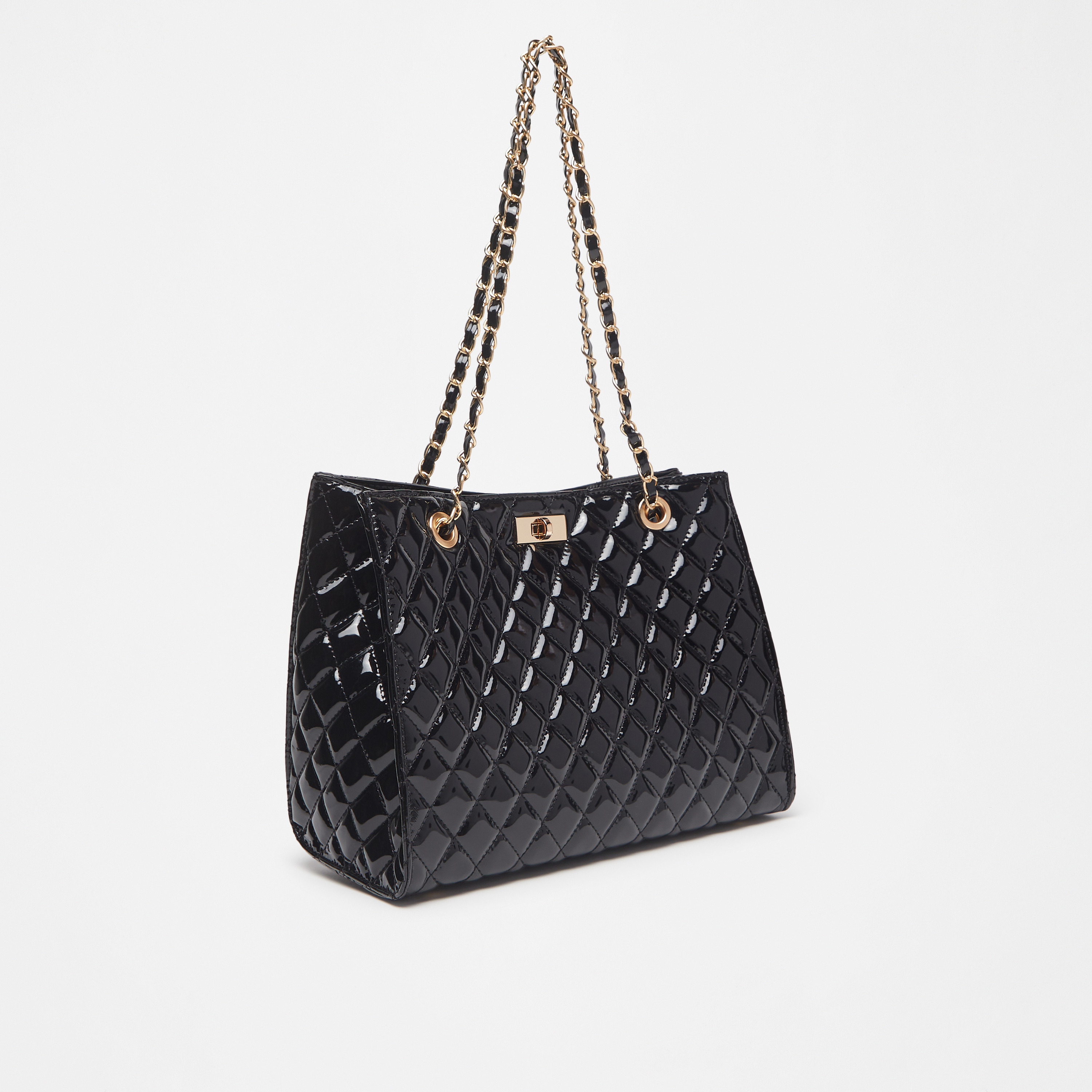 Quilted chain tote discount bag