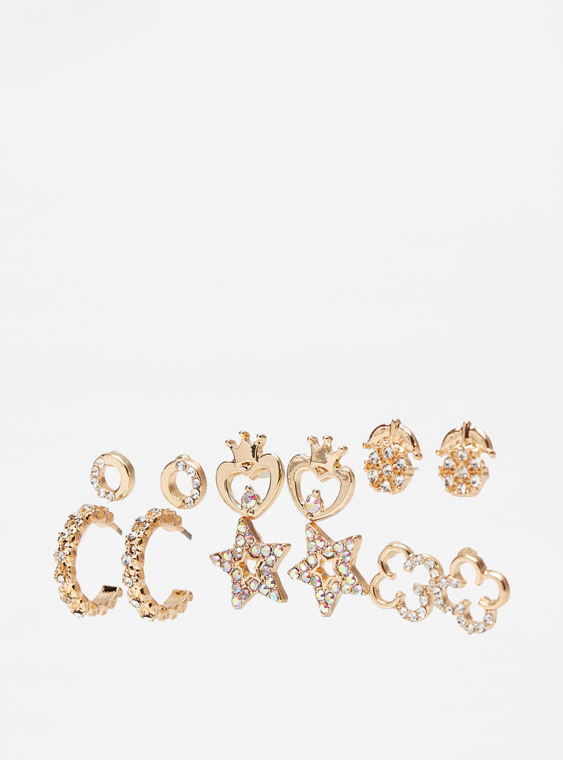 Pack of 6 - Assorted Embellished Earrings-Earrings-image-1