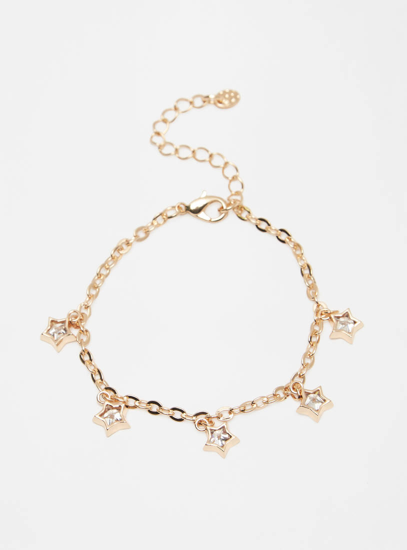 Star Studded Bracelet with Lobster Clasp Closure-Bangles & Bracelets-image-1