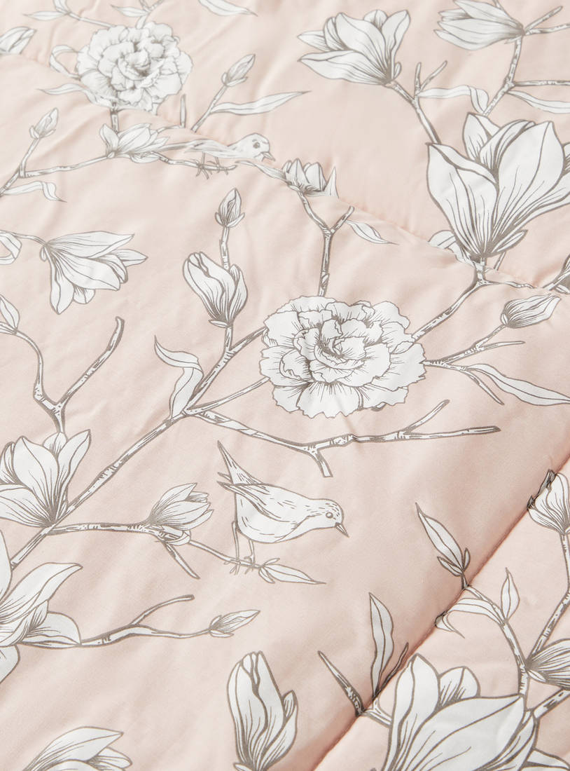 Floral Print 3-Piece Single Comforter Set - 230x220 cm-Comforters & Quilts-image-1