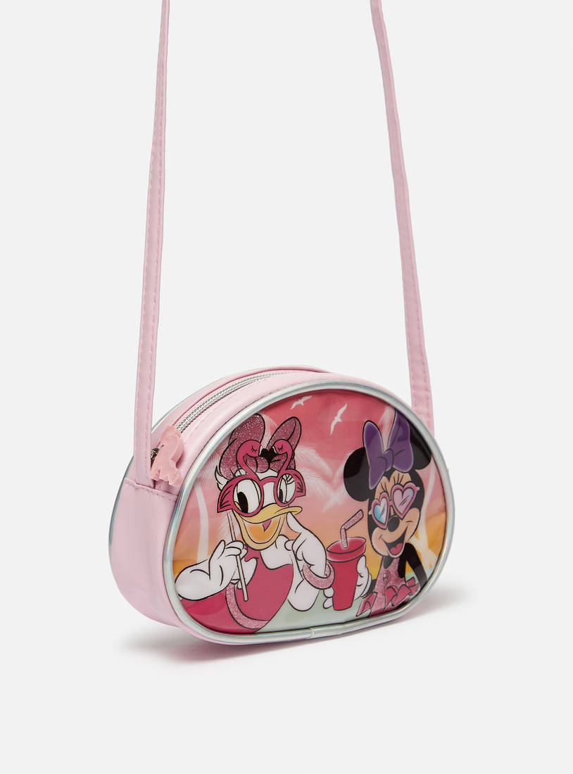 Minnie Mouse and Daisy Duck Print Crossbody Bag-Bags-image-1
