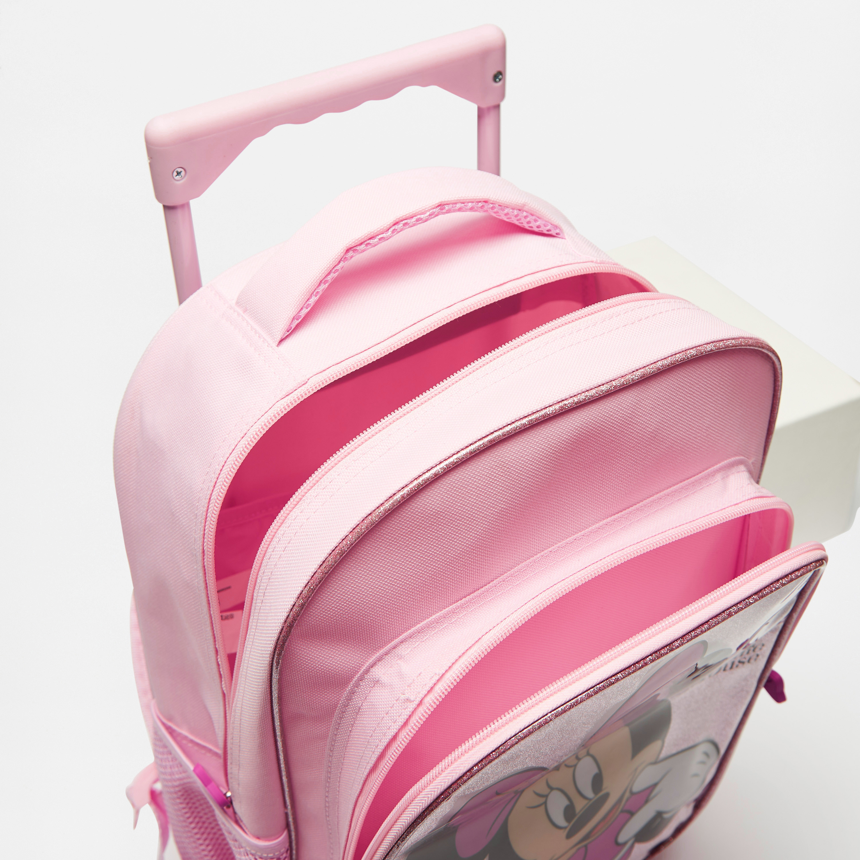Shop Minnie Mouse Print 5-Piece Trolley Backpack Set Online