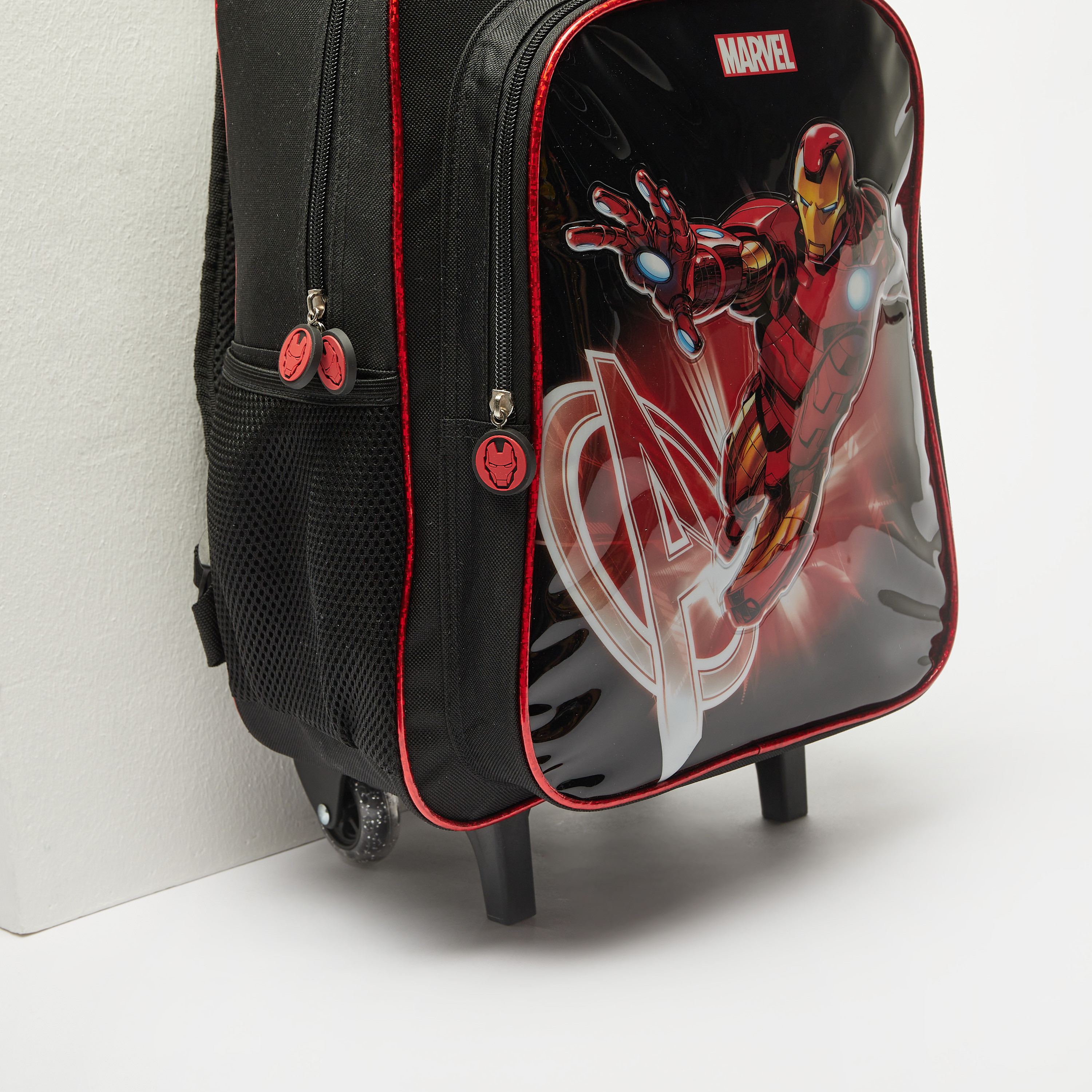 Iron man hotsell trolley school bag