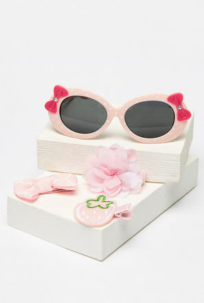 مجموعة متنوعة من النظارات الشمسية واكسسوارات الشعر - 4 قطع-mxkids-accessories-girls-hairaccessories-sets-2