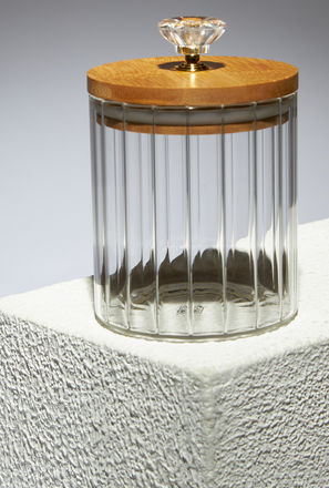 Textured Borosilicate Glass Jar - 430 ml-mxhome-kitchenanddining-cupsandmugs-storage-jars-3