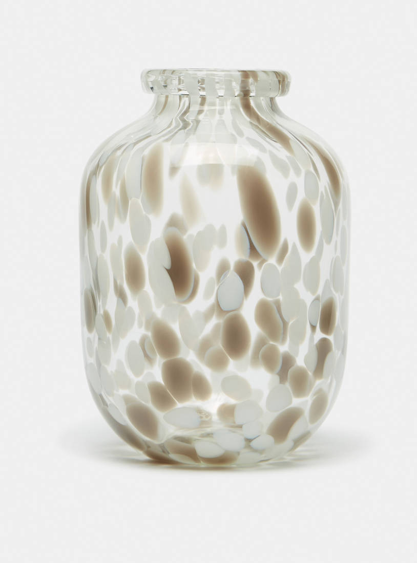 Decorative Glass Vase - 15x15x21 cm-Home Décor-image-0