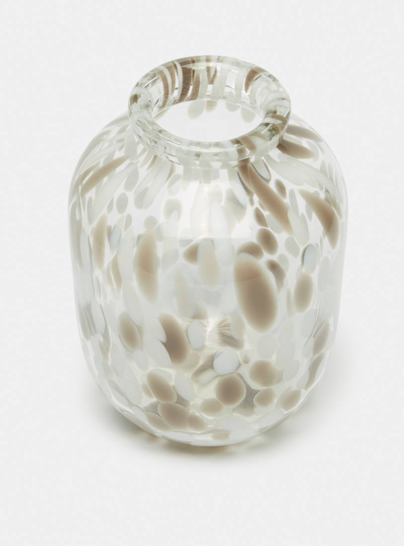 Decorative Glass Vase - 15x15x21 cm-Home Décor-image-1
